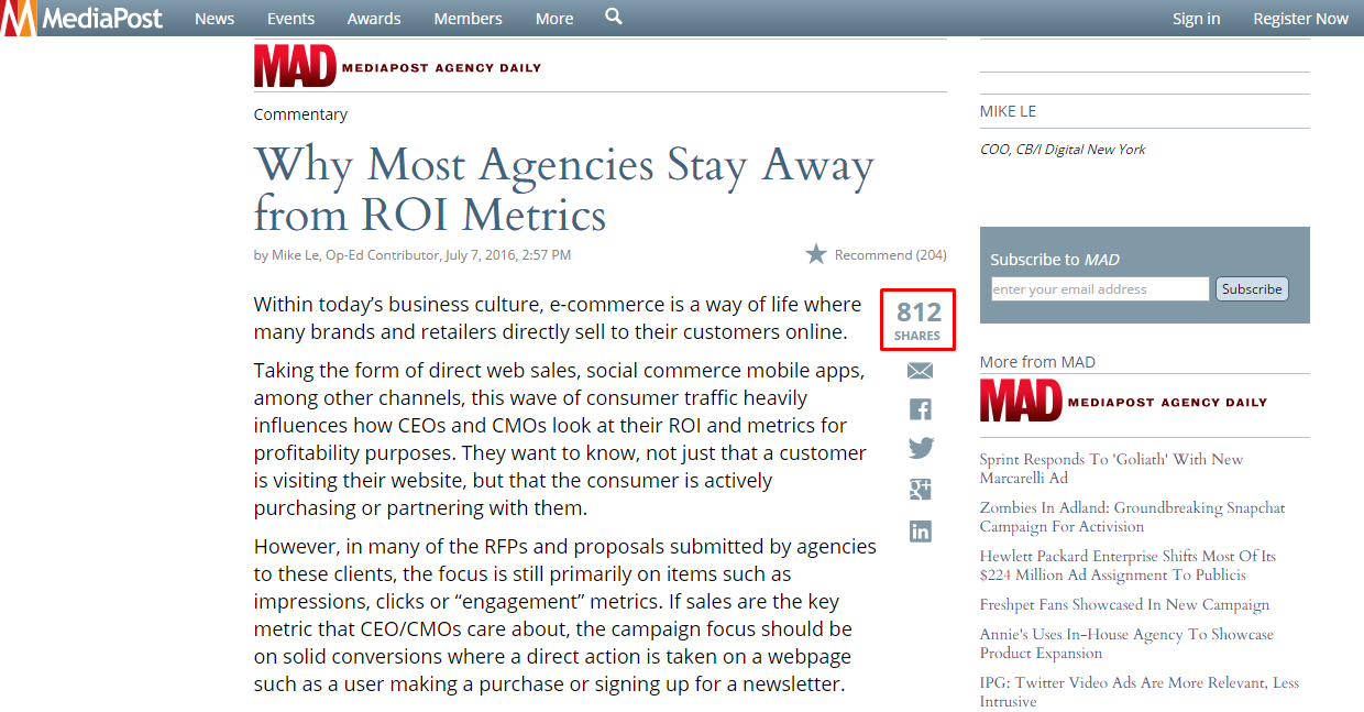 Why most agencies stay away from ROI metrics